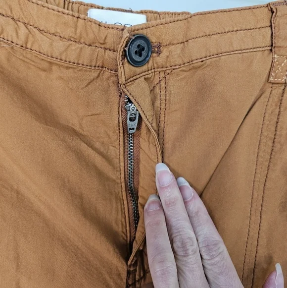 Pilcro Anthropologie Women's Tactical Utility Pants, Multiple Pockets, Brown - Picture 10 of 16